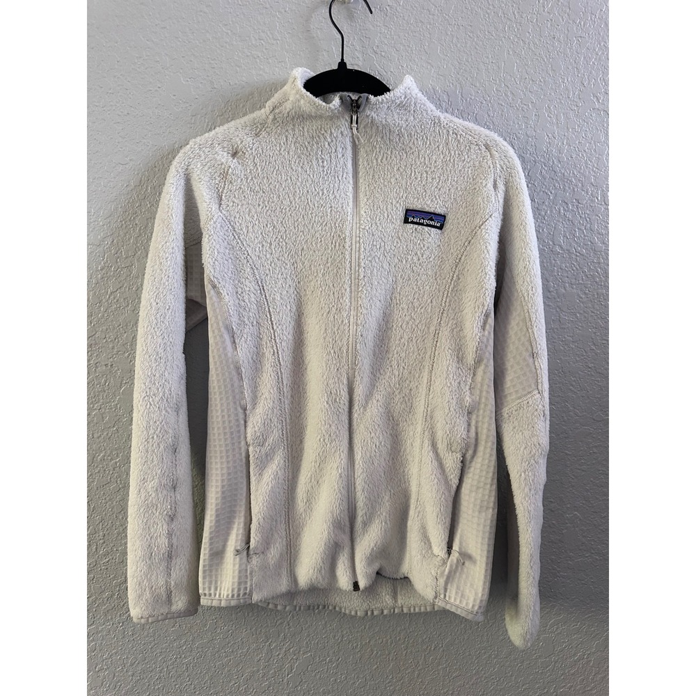 Patagonia R3 Hi-Loft Regulator Fleece Jacket Full Zip Cream White Womens